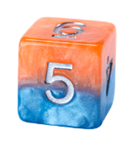 Gamers Guild AZ Gate Keeper Games GKGH534-12d6 - Gate Keeper Games Set of 12 D6: Fire & Dice Halfsies Dice Gate Keeper Games