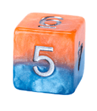 Gamers Guild AZ Gate Keeper Games GKGH534-12d6 - Gate Keeper Games Set of 12 D6: Fire & Dice Halfsies Dice Gate Keeper Games