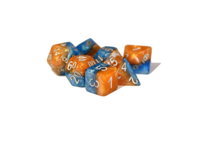 Gamers Guild AZ Gate Keeper Games GKGH534-7d - Gate Keeper Games 7 Die Set: Fire & Dice Halfsies Dice Gate Keeper Games