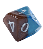 Gamers Guild AZ Gate Keeper Games GKGH536-10d10 - Gate Keeper Games Set of 10 D10: Earth Elemental Halfsies Dice Gate Keeper Games