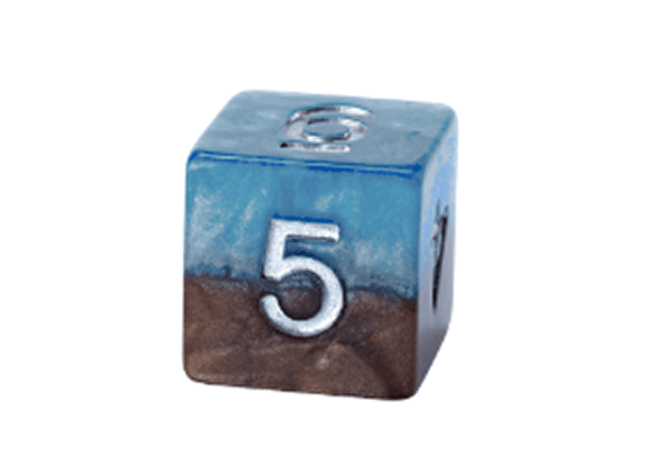 Gamers Guild AZ Gate Keeper Games GKGH536-12d6 - Gate Keeper Games Set of 12 D6: Earth Elemental Halfsies Dice Gate Keeper Games