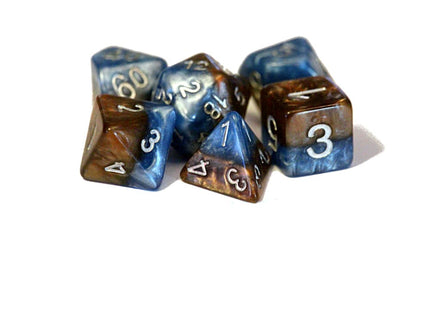 Gamers Guild AZ Gate Keeper Games GKGH536-7d - Gate Keeper Games 7 Die Set: Earth Elemental Halfsies Dice Gate Keeper Games