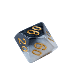 Gamers Guild AZ Gate Keeper Games GKGH578-10d10 - Gate Keeper Games Set of 10 D10: Yin Yang Halfsies Dice Gate Keeper Games