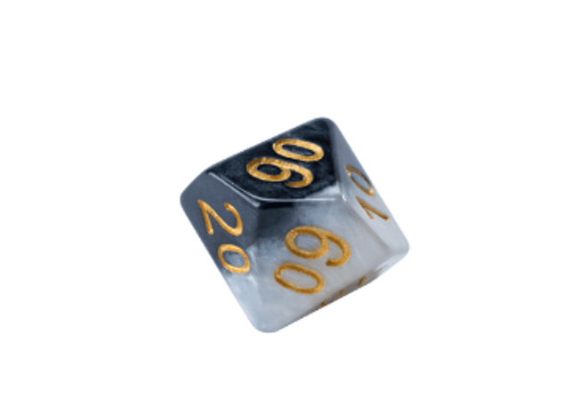 Gamers Guild AZ Gate Keeper Games GKGH578-10d10 - Gate Keeper Games Set of 10 D10: Yin Yang Halfsies Dice Gate Keeper Games