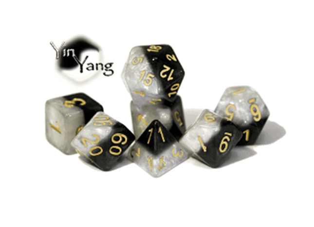 Gamers Guild AZ Gate Keeper Games GKGH578-11d - Gate Keeper Games 11 Die Set: Yin Yang Halfsies Dice Gate Keeper Games