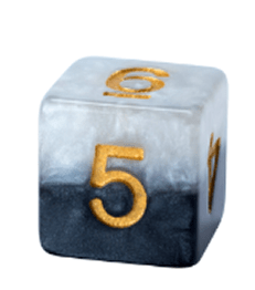 Gamers Guild AZ Gate Keeper Games GKGH578-12d6 - Gate Keeper Games Set of 12 D6: Yin Yang Halfsies Dice Gate Keeper Games