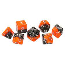 Gamers Guild AZ Gate Keeper Games GKGH84-7d - Gate Keeper Games 7 Die Set: All Hallows Eve Halloween Dice Gate Keeper Games