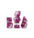 Gamers Guild AZ Gate Keeper Games GKGHG01-7d - Gate Keeper Games 7 Die Set: Glitter Wine Halfsies Dice Gate Keeper Games