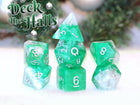 Gamers Guild AZ Gate Keeper Games GKGHG20-7d - Gate Keeper Games 7 Die Set: Glitter Green Halfsies Dice Gate Keeper Games