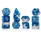 Gamers Guild AZ Gate Keeper Games GKGHG30-11d - Gate Keeper Games 11 Die Set: Glitter Blue Halfsies Dice Gate Keeper Games