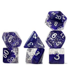 Gamers Guild AZ Gate Keeper Games GKGHG50-7d - Gate Keeper Games 7 Die Set: Glitter Purple Halfsies Dice Gate Keeper Games