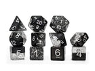 Gamers Guild AZ Gate Keeper Games GKGHG80-11d - Gate Keeper Games 11 Die Set: Glitter Black Halfsies Dice Gate Keeper Games