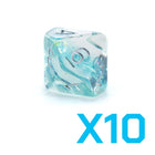 Gamers Guild AZ Gate Keeper Games GKGHL020-10d10 - Gate Keeper Games Set of 10 D10: Mermaid Holographic Dice Gate Keeper Games