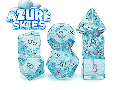 Gamers Guild AZ Gate Keeper Games GKGHL3-7d - Gate Keeper Games 7 Die Set: Azure Skies Holographic Dice Gate Keeper Games