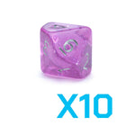 Gamers Guild AZ Gate Keeper Games GKGHL5-10d10 - Gate Keeper Games Set of 10 D10: Lilac Blossom Holographic Dice Gate Keeper Games