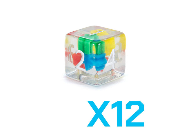 Gamers Guild AZ Gate Keeper Games GKGID1234-12d6 - Gate Keeper Games Set of 12 D6: Meeple Dice Inclusion Dice Gate Keeper Games