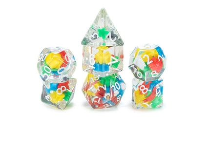 Gamers Guild AZ Gate Keeper Games GKGID1234-7d - Gate Keeper Games 7 Die Set: Meeple Dice Inclusion Dice Gate Keeper Games
