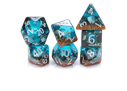 Gamers Guild AZ Gate Keeper Games GKGID303-7d - Gate Keeper Games 7 Die Set: Biome Deep Sea Inclusion Dice Gate Keeper Games