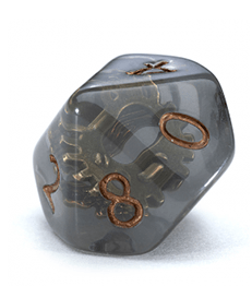 Gamers Guild AZ Gate Keeper Games GKGID690-10d10 - Gate Keeper Games Set of 10 D10: Steampunk Inclusion Dice Gate Keeper Games