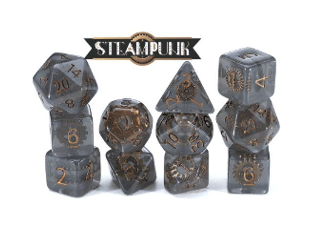 Gamers Guild AZ Gate Keeper Games GKGID690-11d - Gate Keeper Games 11 Die Set: Steampunk Inclusion Dice Gate Keeper Games