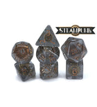 Gamers Guild AZ Gate Keeper Games GKGID690-7d - Gate Keeper Games 7 Die Set: Steampunk Inclusion Dice Gate Keeper Games