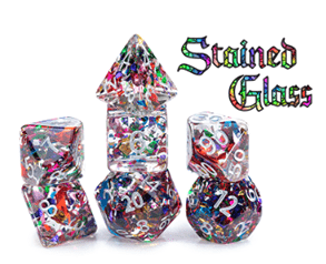 Gamers Guild AZ Gate Keeper Games GKGID777 - Gate Keeper Games Set of 12 D6:  Stained Glass Inclusion Dice Gate Keeper Games