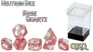 Gamers Guild AZ Gate Keeper Games GKGN0102-7d - Gate Keeper Games 7 Die Set: Rose Quartz Neutron Dice Gate Keeper Games