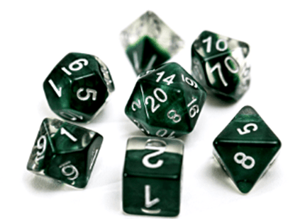 Gamers Guild AZ Gate Keeper Games GKGN020-11d - Gate Keeper Games 11 Die Set: Hunter Green Neutron Dice Gate Keeper Games