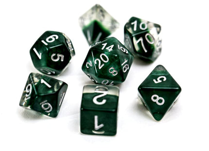 Gamers Guild AZ Gate Keeper Games GKGN020-7d - Gate Keeper Games 7 Die Set: Hunter Green Neutron Dice Gate Keeper Games