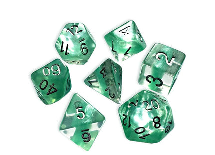 Gamers Guild AZ Gate Keeper Games GKGN0202-7d - Gate Keeper Games 7 Die Set: Mint Green Neutron Dice Gate Keeper Games