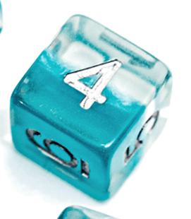 Gamers Guild AZ Gate Keeper Games GKGN0302-12d6 - Gate Keeper Games Set of 12 D6: Glacier Light Blue Neutron Dice Gate Keeper Games