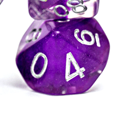 Gamers Guild AZ Gate Keeper Games GKGN050-10d10 - Gate Keeper Games Set of 10 D10: Violet Neutron Dice Gate Keeper Games