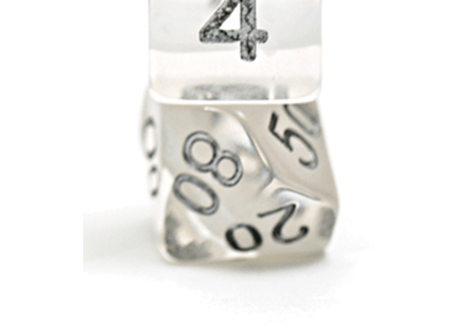 Gamers Guild AZ Gate Keeper Games GKGN070-10d10 - Gate Keeper Games Set of 10 D10: Ice White Neutron Dice Gate Keeper Games