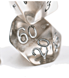 Gamers Guild AZ Gate Keeper Games GKGN090-10d10 - Gate Keeper Games Set of 10 D10: Mercury Silver Neutron Dice Gate Keeper Games