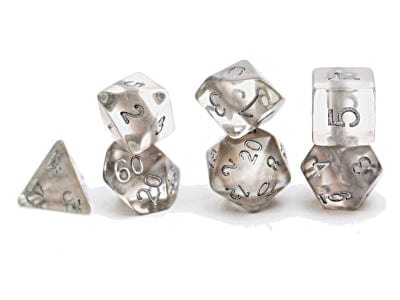 Gamers Guild AZ Gate Keeper Games GKGN090-11d - Gate Keeper Games 11 Die Set: Mercury Silver Neutron Dice Gate Keeper Games