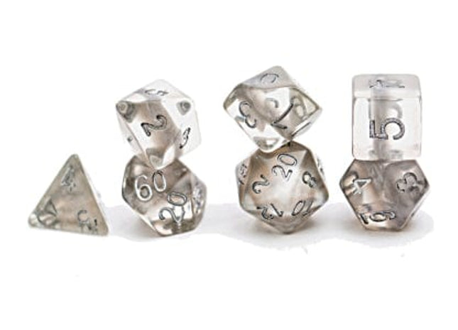 Gamers Guild AZ Gate Keeper Games GKGN090-11d - Gate Keeper Games 11 Die Set: Mercury Silver Neutron Dice Gate Keeper Games