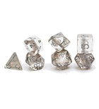 Gamers Guild AZ Gate Keeper Games GKGN090-7d - Gate Keeper Games 7 Die Set: Mercury Silver Neutron Dice Gate Keeper Games