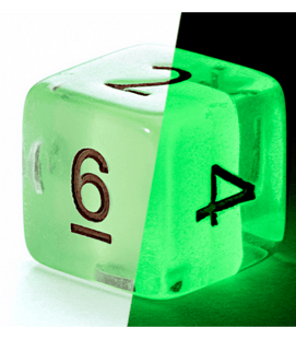 Gamers Guild AZ Gate Keeper Games GKGR020-12d6 - Gate Keeper Games Set of 12 D6: UFO Radiant Dice Glow in the Dark Gate Keeper Games
