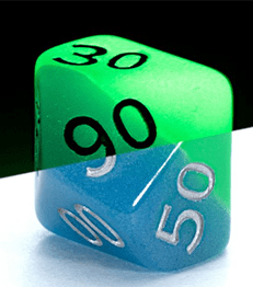 Gamers Guild AZ Gate Keeper Games GKGR23-10d10 - Gate Keeper Games Set of 10 D10: Bioluminescent Dice Glow in the Dark Gate Keeper Games