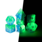 Gamers Guild AZ Gate Keeper Games GKGR23-7d - Gate Keeper Games 7 Die Set: Bioluminescent Dice Glow in the Dark Gate Keeper Games