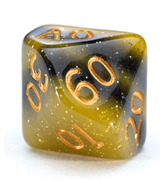 Gamers Guild AZ Gate Keeper Games GKGSG08080-10d10 - Gate Keeper Games Set of 10 D10: Electric Bumble Bee Sui Generis Dice Gate Keeper Games