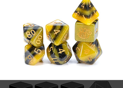 Gamers Guild AZ Gate Keeper Games GKGSG08080-11d - Gate Keeper Games 11 Die Set: Electric Bumble Bee Sui Generis Dice Gate Keeper Games