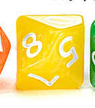 Gamers Guild AZ Gate Keeper Games GKGSG777-10d10 - Gate Keeper Games Set of 10 D10: Rainbow Yellow Only  Sui Generis Dice Gate Keeper Games