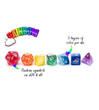 Gamers Guild AZ Gate Keeper Games GKGSG777-7d - Gate Keeper Games 7 Die Set: Rainbow Sui Generis Dice Gate Keeper Games