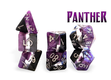 Gamers Guild AZ Gate Keeper Games GKGSN508-7d - Gate Keeper Games 7 Die Set: Panther Supernova Dice Gate Keeper Games