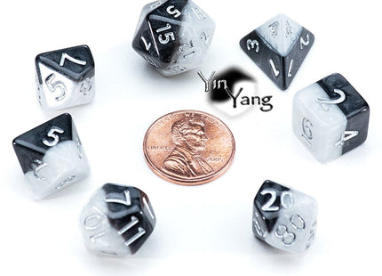 Gamers Guild AZ Gate Keeper Games GKGTINYH87-7d - Gate Keeper Games 7 Die Set: Yin Yang 12mm Mighty Tiny Dice Gate Keeper Games