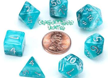 Gamers Guild AZ Gate Keeper Games GKGTINYSG222-7d - Gate Keeper Games 7 Die Set: Caribbean Tide 12mm Mighty Tiny Dice Gate Keeper Games