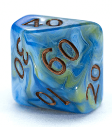 Gamers Guild AZ Gate Keeper Games GKGVG3347-10d10 - Gate Keeper Games Set of 10 D10: Starry Night Van Gogh Dice Gate Keeper Games