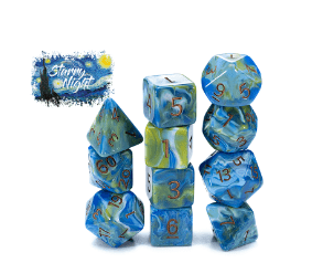 Gamers Guild AZ Gate Keeper Games GKGVG3347-11d - Gate Keeper Games 11 Die Set: Starry Night Van Gogh Dice Gate Keeper Games