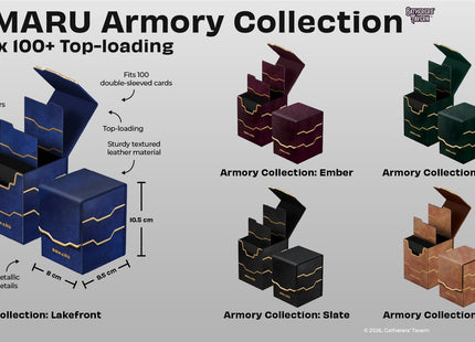 Gamers Guild AZ Gatherers' Tavern Domaru Deck Box: Armory Collection Vertex 100+ Toploader - Chestnut (Pre-Order) Southern Hobby
